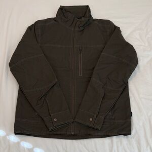 Kuhl Men's Fleece Lined Gray/Green Burr Jacket Size Medium